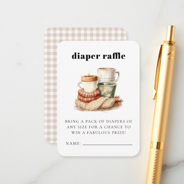 Modern Winter Ugly Sweater Baby Shower Enclosure  (Front/Back In Situ)