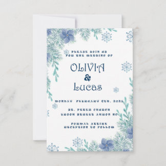 Modern Winter Wedding Invitations