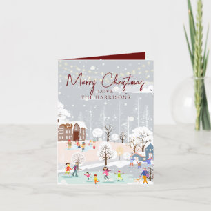 Modern Winter Wonderland 1 photo Merry Christmas Holiday Card