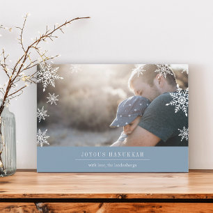 Modern Wish Hanukkah Photo Card   Editable Message