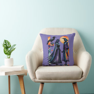 Modern Witches - an abstract artwork 1 - Fan Fun Cushion