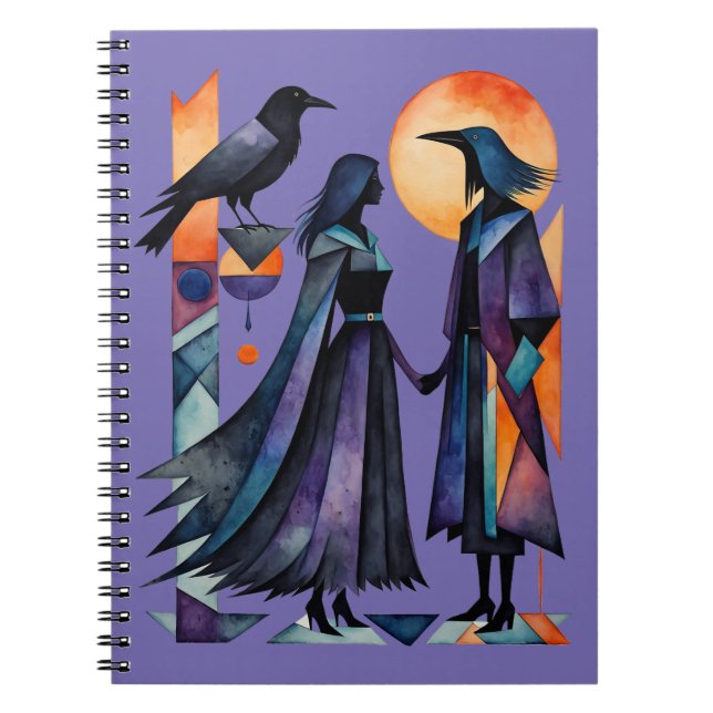 Modern Witches - an abstract artwork 1 - Fan Fun Notebook (Front)