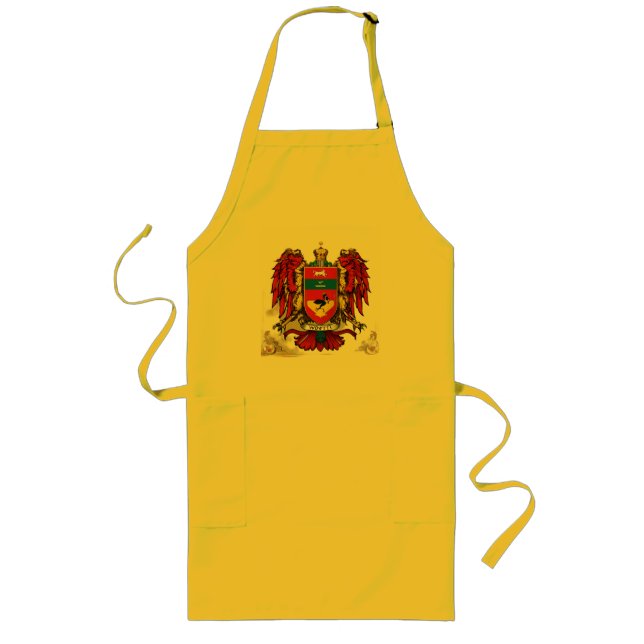 Modern Woiti Family Coat of Arms Long Apron (Front)