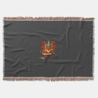 Modern Woiti Family Coat of Arms Throw Blanket