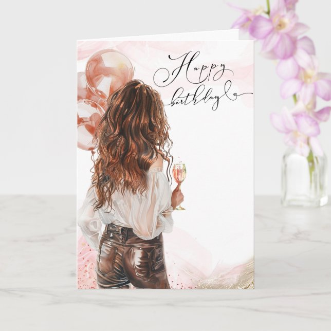 Modern Woman Birthday Cards (Orchid)