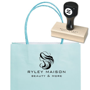 Modern, Woman Feminin Logo Rubber Stamp