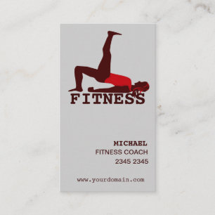 Modern Woman Practicing Yoga Abs Workout Appointment Card