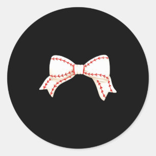 Modern Womens Baseball Mom Team Mother Support T S Classic Round Sticker