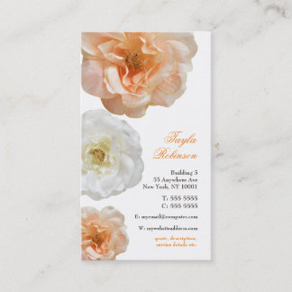 Modern Womens Garden Roses Personalised Profile Business Card