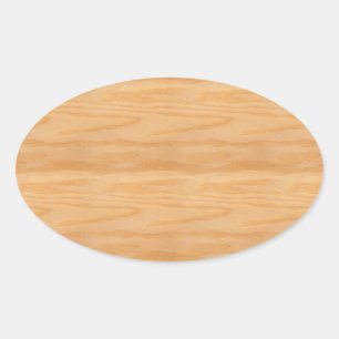 Modern Wood Blank Elegant Design Template Stylish Oval Sticker