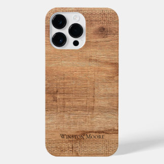 Modern Wood Geometric Pattern iPhone Case