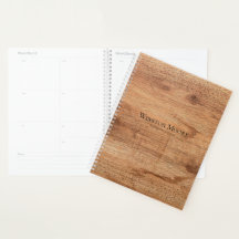 Modern Wood Geometric Pattern Yearly Planner