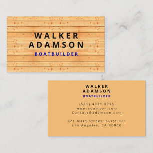 Modern Wood Grain Look - Professional Business Card