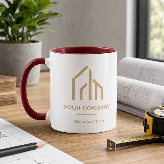 Modern Wood Grain QR Code Construction Mug (Modern Wood Grain QR Code Construction Mug
)
