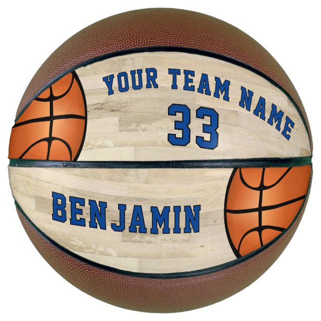 Modern Wood Player Name Team Number  Basketball (Front)