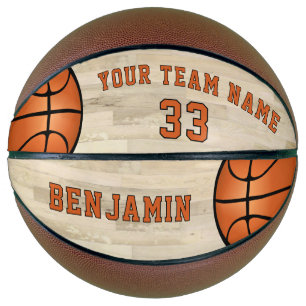 Modern Wood Player Name Team Number  Basketball