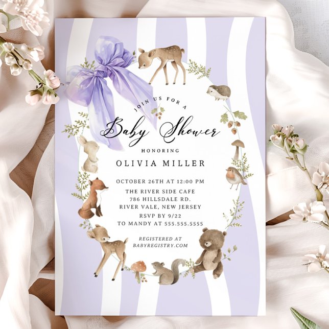 Modern Woodland Animals Baby Shower Invitation (Creator Uploaded)