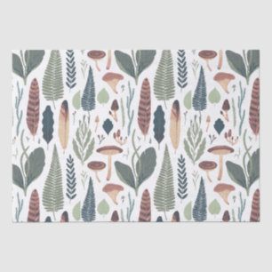 Modern woodland foliage pattern tissue paper