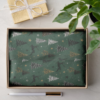 Modern Woodland Reindeer Christmas Pattern Tissue Paper
