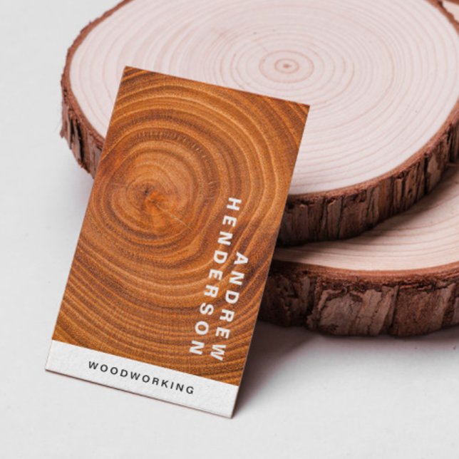 Modern Woodworker Carpentry Construction  Business Card (Creator Uploaded)