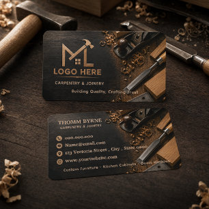 Modern Woodworking Branding Template Carpenter Business Card