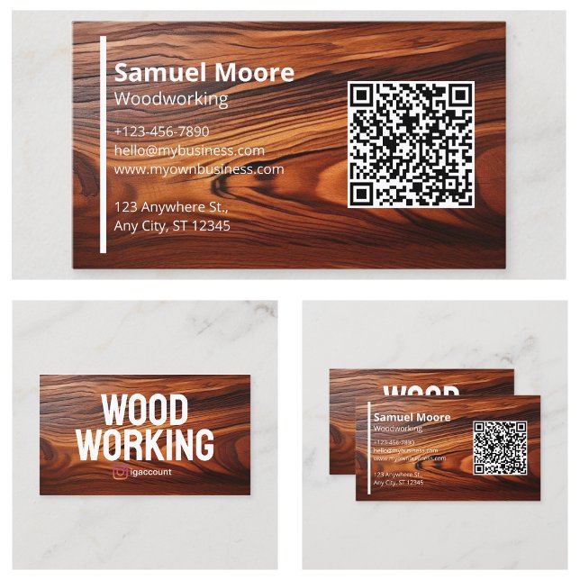Modern Woodworking Carpentry Business Card (Modern Woodworking Carpentry Business Card
)