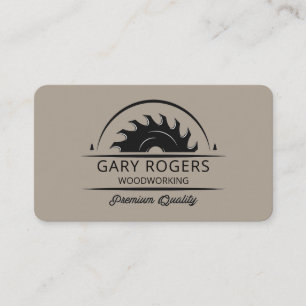 Modern Woodworking Profession Business Card
