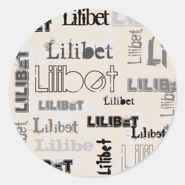 Modern Wordcloud Boys Girls NAME Personalised      Classic Round Sticker (Front)