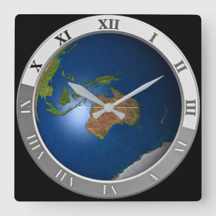 Modern World Map Wall Clock