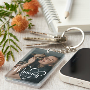 Modern World's Best Dog Mummy Gift Photo Key Ring
