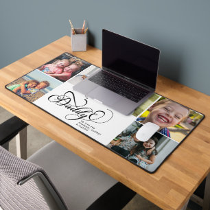 Modern World's Best Mummy Gift Photo Collage Throw Desk Mat