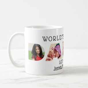 Modern World's Greatest Daddy Custom Photo Coffee Mug