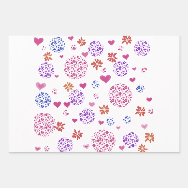 Modern Wrapping Paper Flat Sheet Set of 3 (Front)