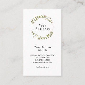 Modern Wreath Business Card