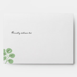 Modern Wreath Grey foliage Envelope