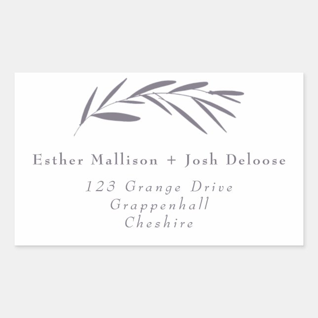 modern wreath return address label (Front)