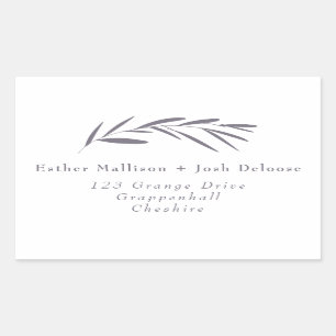 modern wreath return address label