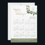 Modern Wreath Your Logo here 2023 Calendar Holiday Card<br><div class="desc">Make your holiday greetings stand out with our Modern Wreath Your Logo Here 2023 Calendar Holiday Cards. These cards offer a unique and stylish way to extend your warm wishes and express gratitude to your clients, employees, and customers. With customisable options, you can replace the logo on the card with...</div>