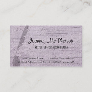 Modern Writer's Antique Pen Trendy Modern Business Card