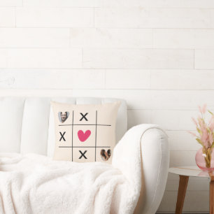 Modern xoxo Heart photo collage  Cushion