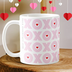 Modern XOXO Valentine's Day Best Girlfriend Coffee Mug