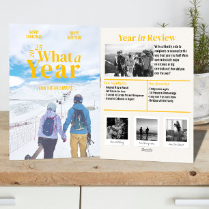 Modern Year in Review Holiday Photo Card