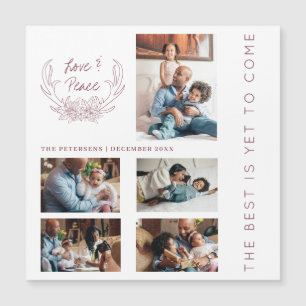 Modern year in review photo collage winter holiday