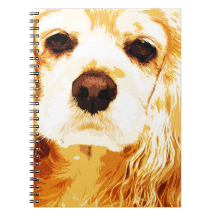 modern yellow American cocker spaniel Notebook