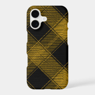 Modern Yellow and Black Buffalo Plaid iPhone 17 Ca