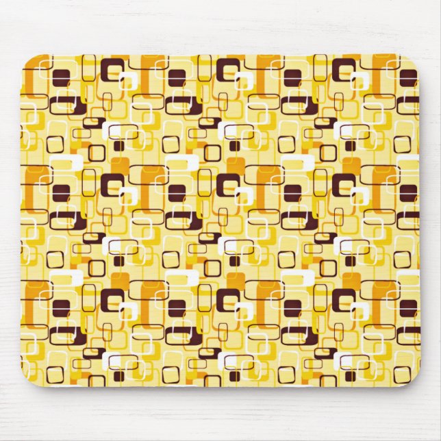 Modern Yellow & black abstract style Mouse Pad (Front)