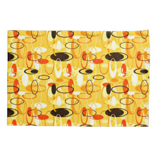 Modern Yellow & black abstract style Pillowcase