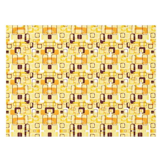Modern Yellow & black abstract style Tablecloth (Front (Horizontal))