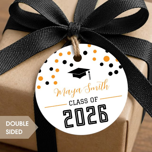 Modern Yellow Black Graduation Favour Tags (Creator Uploaded)