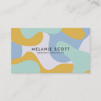 Modern yellow blue abstract pattern minimalist